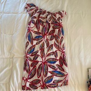 J.Crew one shoulder ruffle dress